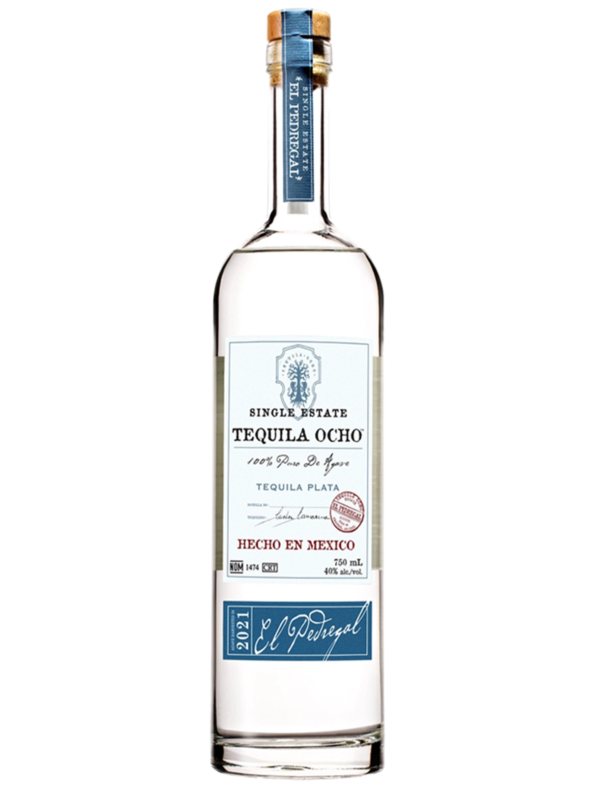 Ocho Blue Agave Tequila Blanco Plata 750ml